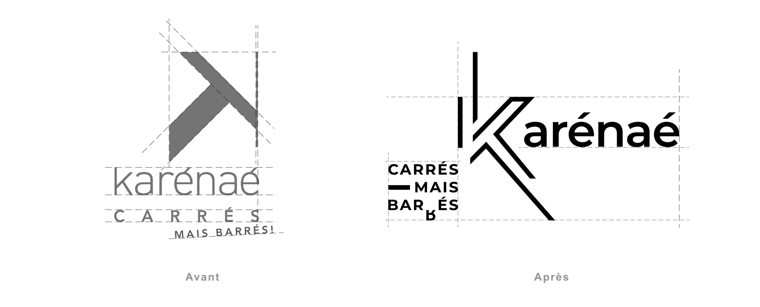 KARENAE logo avant-après